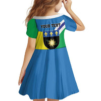 Personalised Guadeloupe Family Matching Short Sleeve Bodycon Dress and Hawaiian Shirt Gwadloup Simple Style