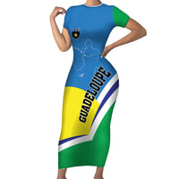 Personalised Guadeloupe Family Matching Short Sleeve Bodycon Dress and Hawaiian Shirt Gwadloup Simple Style