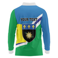 Personalised Guadeloupe Long Sleeve Polo Shirt Gwadloup Simple Style