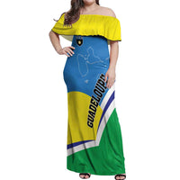 Personalised Guadeloupe Off Shoulder Maxi Dress Gwadloup Simple Style