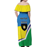 Personalised Guadeloupe Off Shoulder Maxi Dress Gwadloup Simple Style