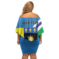 Personalised Guadeloupe Off Shoulder Short Dress Gwadloup Simple Style