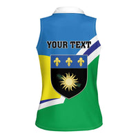 Personalised Guadeloupe Women Sleeveless Polo Shirt Gwadloup Simple Style