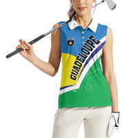Personalised Guadeloupe Women Sleeveless Polo Shirt Gwadloup Simple Style