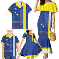 Personalised Curacao Family Matching Mermaid Dress and Hawaiian Shirt Pais Korsou Coat of Arms