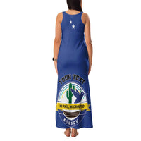 Personalised Curacao Family Matching Tank Maxi Dress and Hawaiian Shirt Pais Korsou Coat of Arms