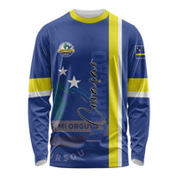 Personalised Curacao Long Sleeve Shirt Pais Korsou Coat of Arms