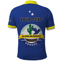 Personalised Curacao Polo Shirt Pais Korsou Coat of Arms
