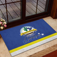 Curacao Rubber Doormat Pais Korsou Coat of Arms