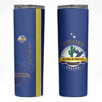 Personalised Curacao Skinny Tumbler Pais Korsou Coat of Arms