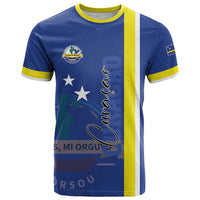 Personalised Curacao T Shirt Pais Korsou Coat of Arms