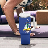 Personalised Curacao Tumbler With Handle Pais Korsou Coat of Arms