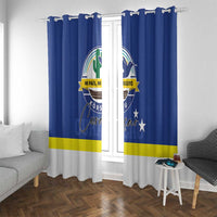 Curacao Window Curtain Pais Korsou Coat of Arms