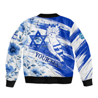 Israel Independence Day Bomber Jacket Hoopoe Bird With Magen David - Wonder Print Shop
