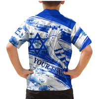 Israel Independence Day Family Matching Mermaid Dress and Hawaiian Shirt Hoopoe Bird With Magen David - Wonder Print Shop