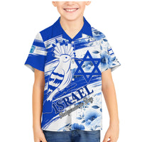 Israel Independence Day Family Matching Mermaid Dress and Hawaiian Shirt Hoopoe Bird With Magen David - Wonder Print Shop