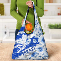 Israel Independence Day Grocery Bag Hoopoe Bird With Magen David