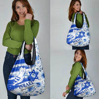 Israel Independence Day Grocery Bag Hoopoe Bird With Magen David