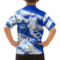 Israel Independence Day Kid Hawaiian Shirt Hoopoe Bird With Magen David - Wonder Print Shop