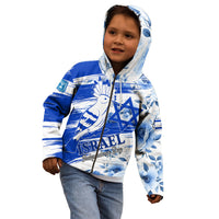 Israel Independence Day Kid Hoodie Hoopoe Bird With Magen David - Wonder Print Shop