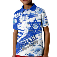 Israel Independence Day Kid Polo Shirt Hoopoe Bird With Magen David - Wonder Print Shop