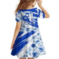 Israel Independence Day Kid Short Sleeve Dress Hoopoe Bird With Magen David - Wonder Print Shop