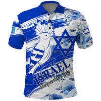 Israel Independence Day Polo Shirt Hoopoe Bird With Magen David - Wonder Print Shop