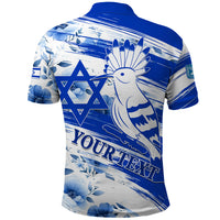 Israel Independence Day Polo Shirt Hoopoe Bird With Magen David - Wonder Print Shop