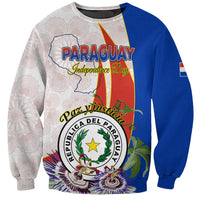 Paraguay Independence Day Sweatshirt Passion Flower Vintage Antique Naduti - Wonder Print Shop