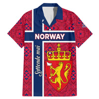 Norway Constitution Day Family Matching Mermaid Dress and Hawaiian Shirt Norge Folk Pattern Flag Style - Wonder Print Shop
