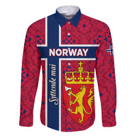 Norway Constitution Day Family Matching Tank Maxi Dress and Hawaiian Shirt Norge Folk Pattern Flag Style - Wonder Print Shop