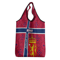 Norway Constitution Day Grocery Bag Norge Folk Pattern Flag Style