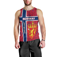 Norway Constitution Day Men Tank Top Norge Folk Pattern Flag Style - Wonder Print Shop
