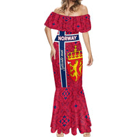 Norway Constitution Day Mermaid Dress Norge Folk Pattern Flag Style - Wonder Print Shop