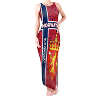 Norway Constitution Day Tank Maxi Dress Norge Folk Pattern Flag Style - Wonder Print Shop