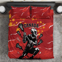 Canada Lacrosse Bedding Set National Summer Sport