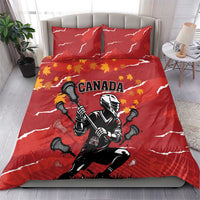 Canada Lacrosse Bedding Set National Summer Sport
