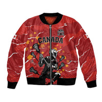 Custom Canada Lacrosse Bomber Jacket National Summer Sport