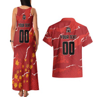 Custom Canada Lacrosse Couples Matching Tank Maxi Dress and Hawaiian Shirt National Summer Sport