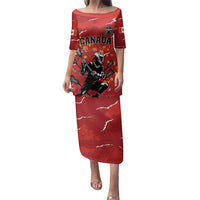 Custom Canada Lacrosse Family Matching Puletasi and Hawaiian Shirt National Summer Sport