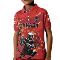 Custom Canada Lacrosse Kid Polo Shirt National Summer Sport