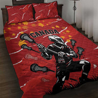 Canada Lacrosse Quilt Bed Set National Summer Sport