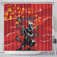 Canada Lacrosse Shower Curtain National Summer Sport