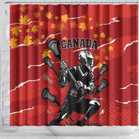 Canada Lacrosse Shower Curtain National Summer Sport