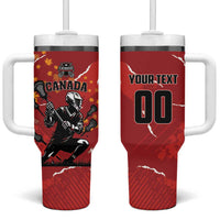 Custom Canada Lacrosse Tumbler With Handle National Summer Sport