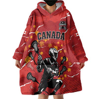 Custom Canada Lacrosse Wearable Blanket Hoodie National Summer Sport