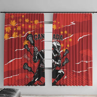 Canada Lacrosse Window Curtain National Summer Sport