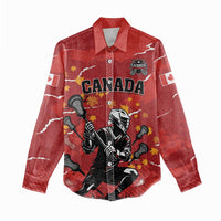Custom Canada Lacrosse Women Casual Shirt National Summer Sport