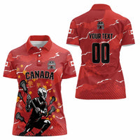 Custom Canada Lacrosse Women Polo Shirt National Summer Sport