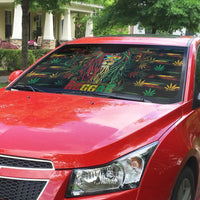 The Bahamas One Love Reggae Lion Auto Sun Shade Caribbean Reggae Spirit